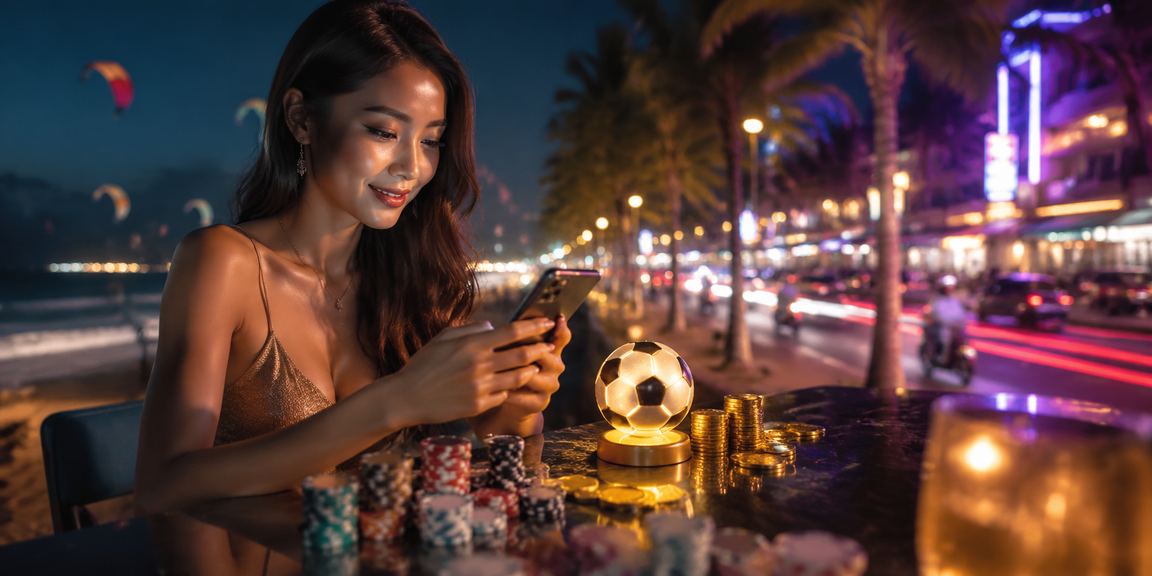 Khung cảnh cá cược bóng đá neon tại Mũi Né